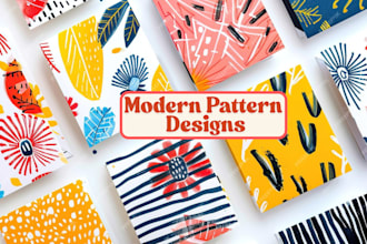 design professional seamless patterns for banners and marketing materials