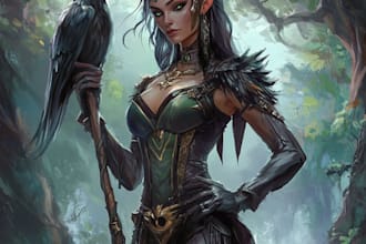 design a dnd character art according to your requirement