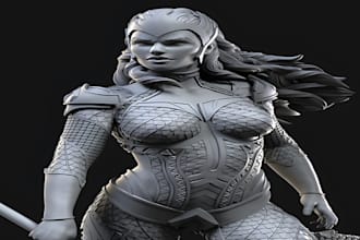 sculpt 3d character model stl file 3d design 3d printing zbrush blender in 24hrs