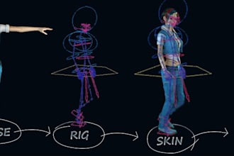 do uvmapping,rigging ,animation for second life and 3d character modeling for sl