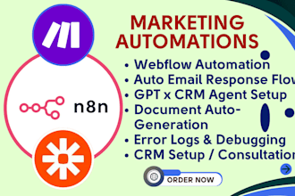 webflow ai automation auto email response flows gpt CRM agent docs generation