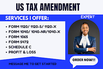 file amended tax returns, US tax return, form 5472, 1120, 1040 to irs