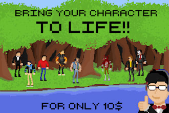 create pixel art of any character of your liking