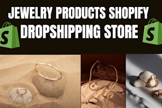 setup build create jewelry shopify dropshipping store, single product store