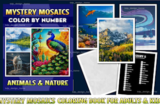 create mystery mosaics color by number book for adults