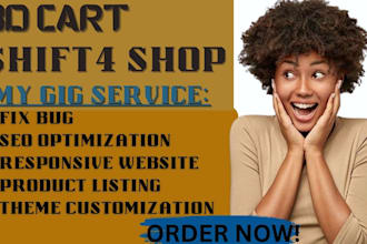 design shift4shop or 3dcart website squarespace shopee shopify store