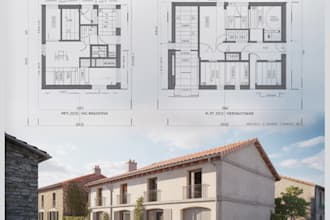 do france detailed architectural and construction cad drawings