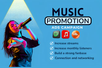 promote your spotify music apple music with instagram and facebook ads campaign
