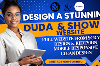 design,redesign and customize duda and showit website