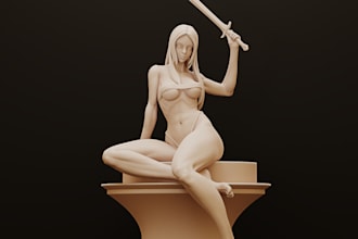 design printable 3d anime nsfw character adult figurine,3d genitalia,bdsm model