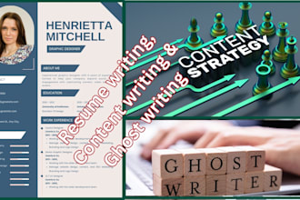 write and edit your resume, cover letter, linkedin, content writing,