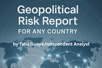 write a geopolitical risk report for your target country