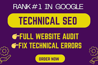 do a full technical website audit and fix all SEO issues