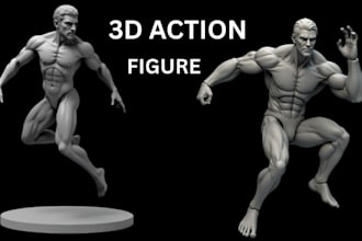 3d action figure, 3d character, mini figure, toys, mini bust, 3d head model stl