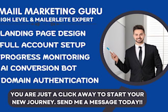 setup email campaign cold email gohighlevel expert mailerlite landing page