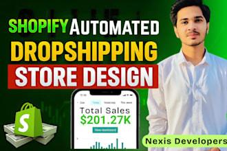 build shopify store design, ecommerce dropshipping store, shopify website design