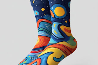 make a sublimation all type of unique socks design and pattern