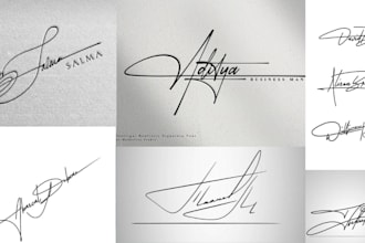 do luxury handwritten scripted, signature logo design within 24hrs