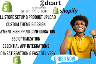 design shift4shop 3dcart website squarespace shopee shopify store redesign seo