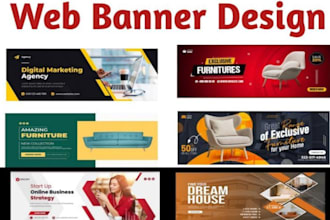 design modern store front hero images, animated website banners, shopify banner