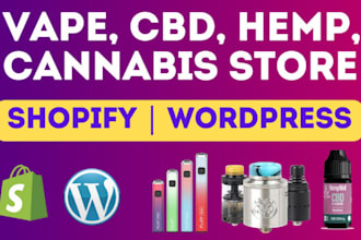create premium cannabis, cbd, weed, hemp ecommerce website