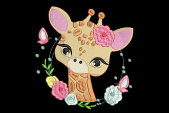 do embroidery digitize design into dst pes jef file in 1hour