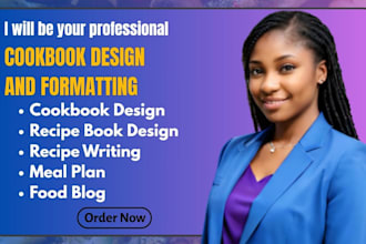 do cookbook formatting book editing meal plan layout design book interior design