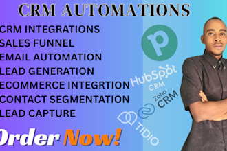 setup CRM automations on zoho hubspot salesforce pipedrive for your store