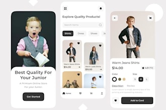 develop toy marketplace app, children product store app, parenting shop app