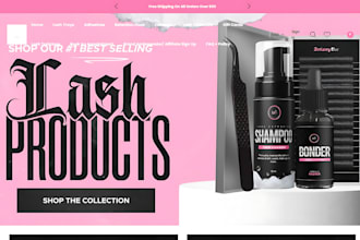 lash extension website beauty website lash extension shopify store lash website