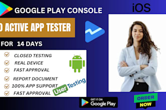 provide 12 real testers for google play store play console testing app review