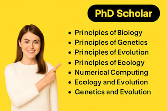 assist in principles of biology genetics ecology evolution numerical computing