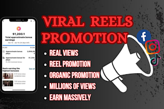 do facebook instagram reels organic promotion for views