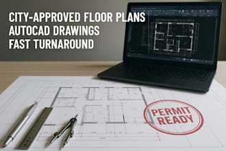 review city permit plan architectural drawing, floor plan, pe stamp, for ny, USA
