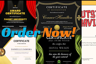 design professional certificates, diplomas, and awards