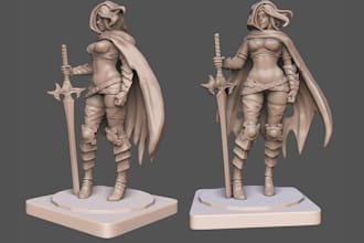 sculpt 3d miniature, 3d figure,  3d statue, 3d resin, warhammer for 3d printing