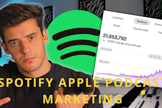 spotify podcast promotion to 9m USA, UK streamer  apple podcast marketing