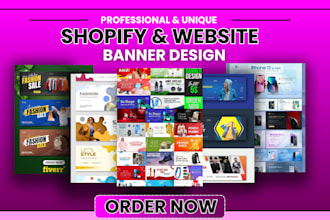design stunning web banner, shopify banner, hero image, etsy and facebook cover