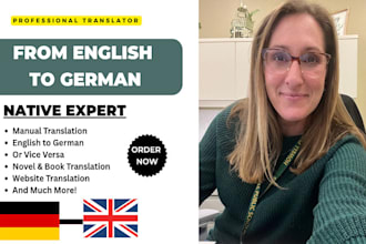 do book translation from english to german or translate german to english