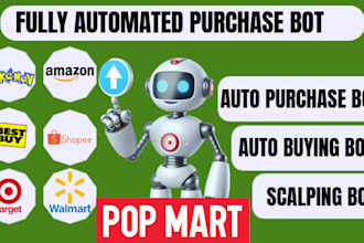 develop automated purchase bot auto buying bot pokemon bot popmart bot target