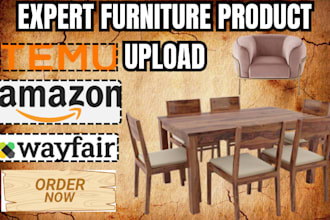 upload amazon temu wayfair furniture product listing images design optimization