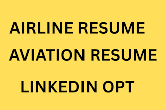 write aviation resume for airline