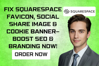 fix squarespace website missing social sharing images favicon cookies banner