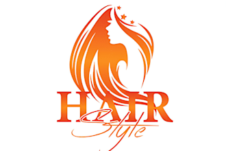 do 3 professional hair logo design