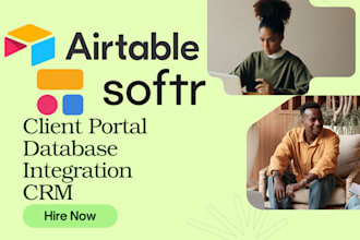 design softr client portal website airtable database softr webapp n8n automation