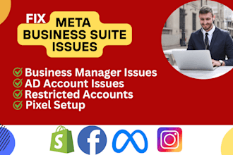 be your meta business suite expert and fix restricted ad accounts