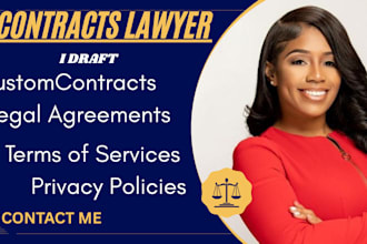write legal agreements, custom contracts, terms and condition, privacy policies