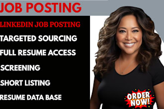 post your job description on your indeed and linkedin to hire and recruit talent