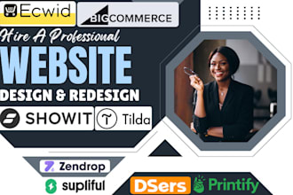 design ecwid store redesign bigcommerce custom tilda showit website SEO store