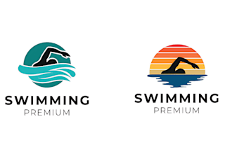 design swimming pool cleaning and repair logo